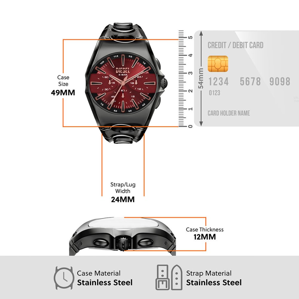 ディーゼル DIESEL 腕時計 メンズ クロノグラフ D-CURVE ステンレススチールウォッチ DZ4726【2026 新作】