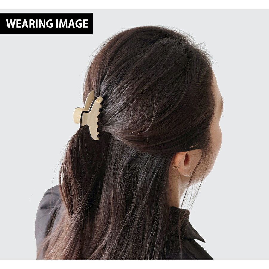 アレクサンドル ドゥ パリ ヘアクリップ レディース ブランド ALEXANDRE DE PARIS リズレSクリップ ACCS-16161-02-S ベージュ ブラック