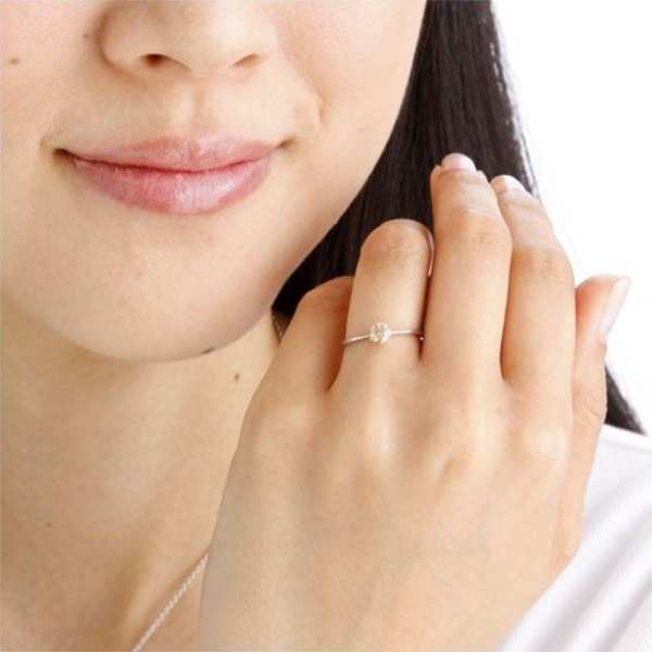 指輪 K18WG ホワイトゴールド 0.25ct ライトブラウン ダイヤモンド リング 7号 ダイヤ 18金 ジュエリー アクセサリー レディース ファッション ギフト プレゼント