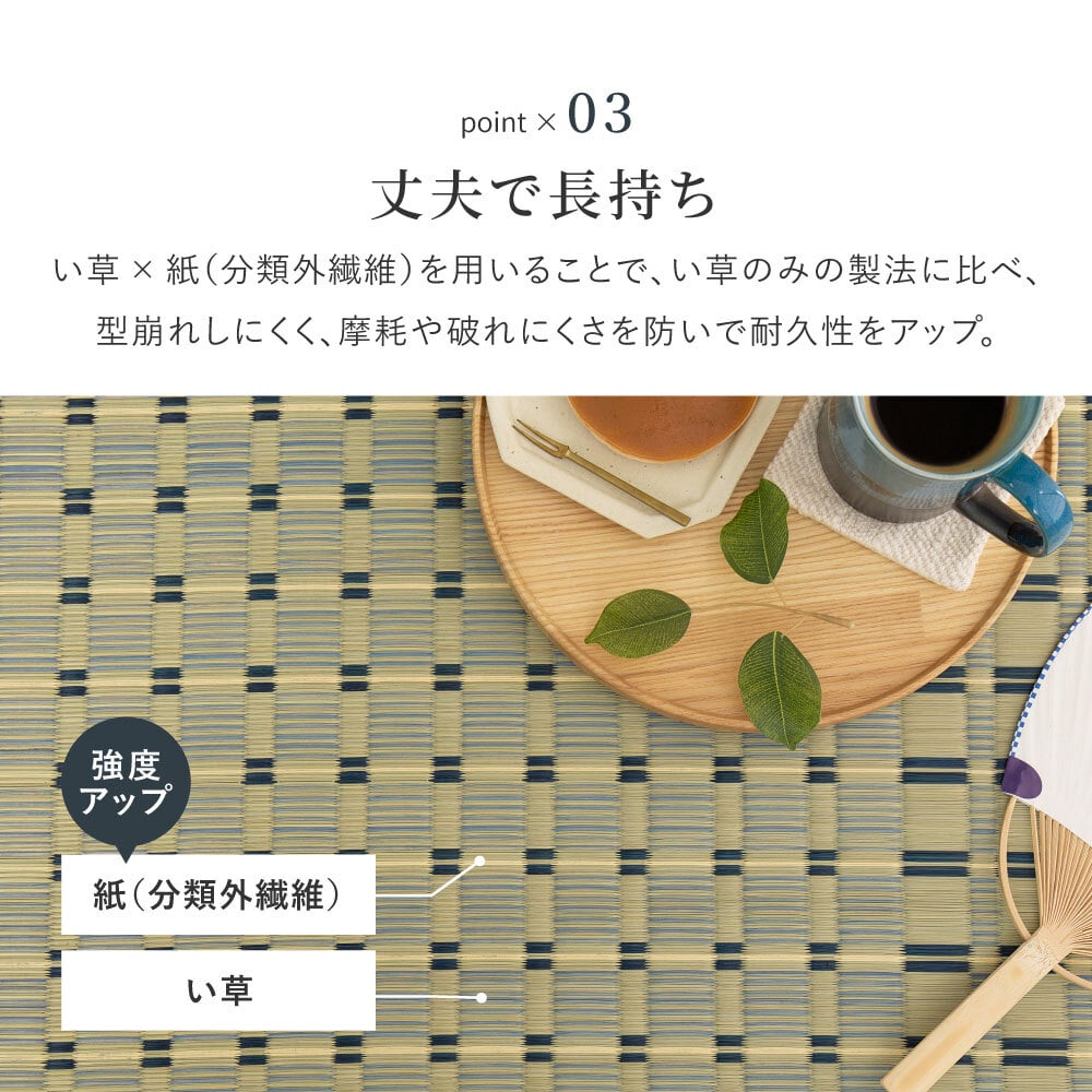 い草カーペット 清澄 せいちょう 江戸間 1畳 2畳 3畳 4.5畳 6畳 8畳 い草ラグ 天然い草100％ 掛川織 市松模様 和モダン 花ござ 上敷き 畳保護 四方縁 抗カビ 消臭 ブルー 夏用 涼感 和室 洋室 折りたたみ 調湿 さらさら 和風