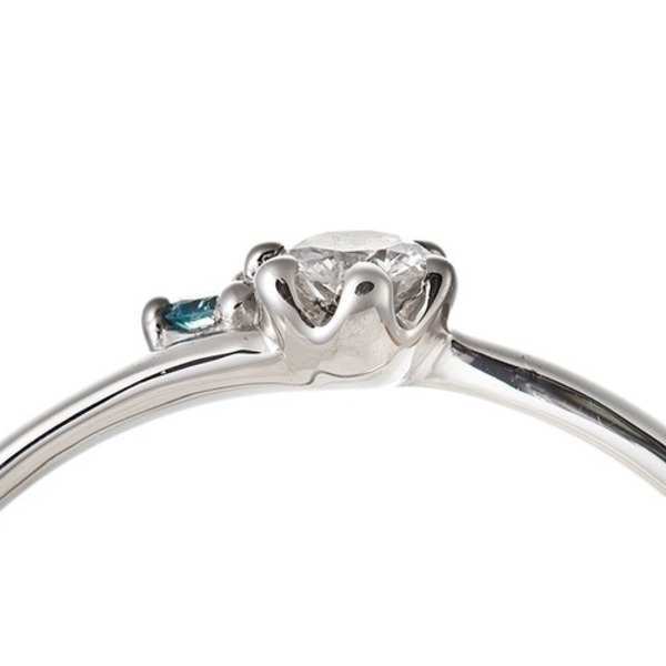 ダイヤモンド リング 指輪 プラチナ Pt950 合計0.06ct ダイヤ アイスブルーダイヤ 12.5号 レディース 婚約指輪 結婚記念日 ギフト 鑑別カード付