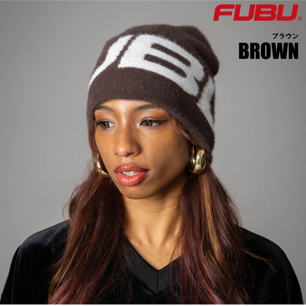 FUBU フブ ニットキャップ メンズ シャギー ビーニー ニット帽 防寒 アクリル ブランド ギフト プレゼント ヒップホップ ダンス レディース ユニセックス 秋冬 fam-62901 2026FW karlas