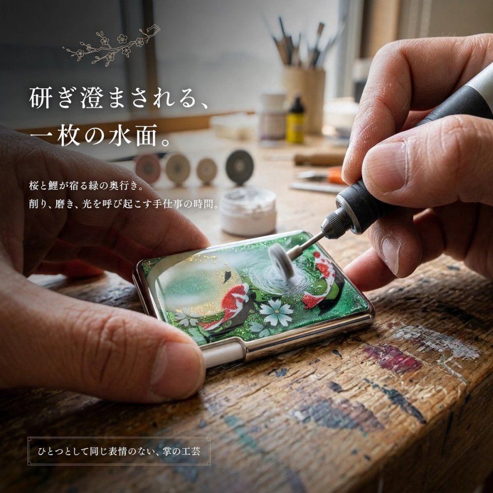 ミンティアケース『句』名入れ 職人 手作り ハンドメイド 送料無料 伝統工芸 立体樹脂 金彩 桜 和モダン 和柄 和風 和雑貨 和小物 ギフト プレゼント フリスク