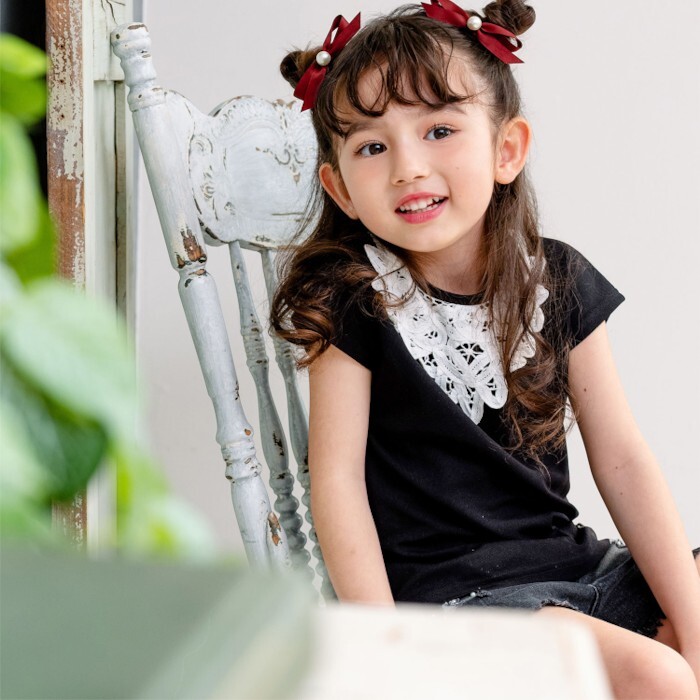 ヘアクリップ リボン かわいい 通販 Rora ルミナ 2個セット 髪留め 髪飾り ヘアアクセサリー 女の子 キッズ 子供 上品 可愛い 結婚式 発表会 七五三 入学式 フォーマル パール 卒園式 簡単クリップ式 キッズファッション