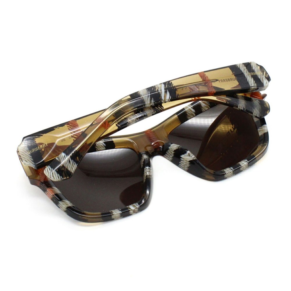 バーバリー BURBERRY サングラス アジアンフィット UVカット アイウェア キャットアイ 0BE4449F 414673 53 メンズ レディース ユニセックス チェックサンド+ダークブラウン 海外正規品