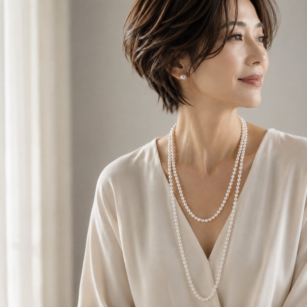 パールネックレス ロング 8mm 120cm ネックレス単品 国産 貝パール ホワイト シルバーブラック ナチュラル 1連 2連 結びアレンジ Sakuya レディース カジュアル プレゼント ギフト 誕生日プレゼント 誕生日 おしゃれ 上品 大人 普段使い お呼ばれ 二次会 パーティー 結婚式 真珠 40代 50代 60代 母 妻 祖母 彼女 女性 アレンジ クリスマス
