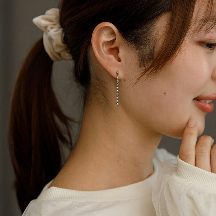 ねじり ピアス ツイストバー 金属アレルギー対応 オールステンレス製 【全品1個ずつバラ売り】揺れる 極細 ねじねじ ひねり サージカル 医療用 シンプル レディース オフィス プレゼント