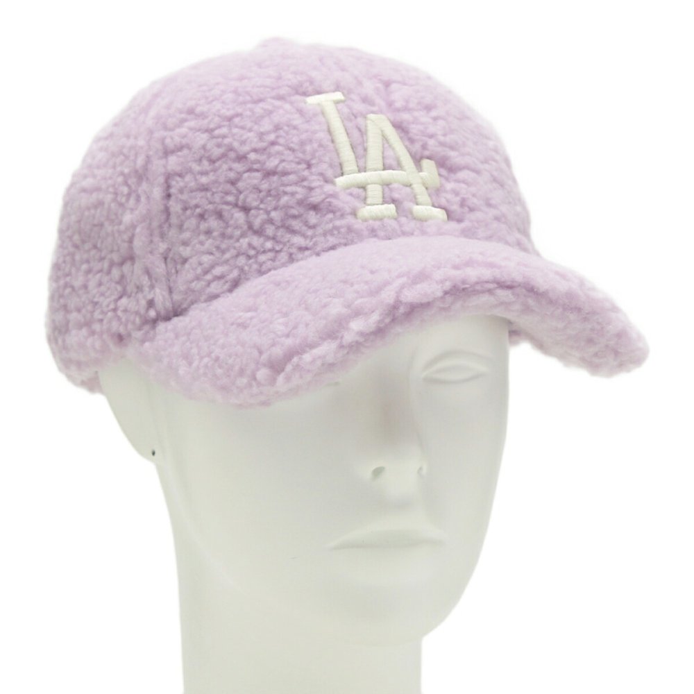 エムエルビーコリア MLB Korea ボア/フリース キャップ 帽子 ロサンゼルス ドジャース 3ACPFDI16 07LDL メンズ レディース ユニセックス ラベンダー 海外正規品