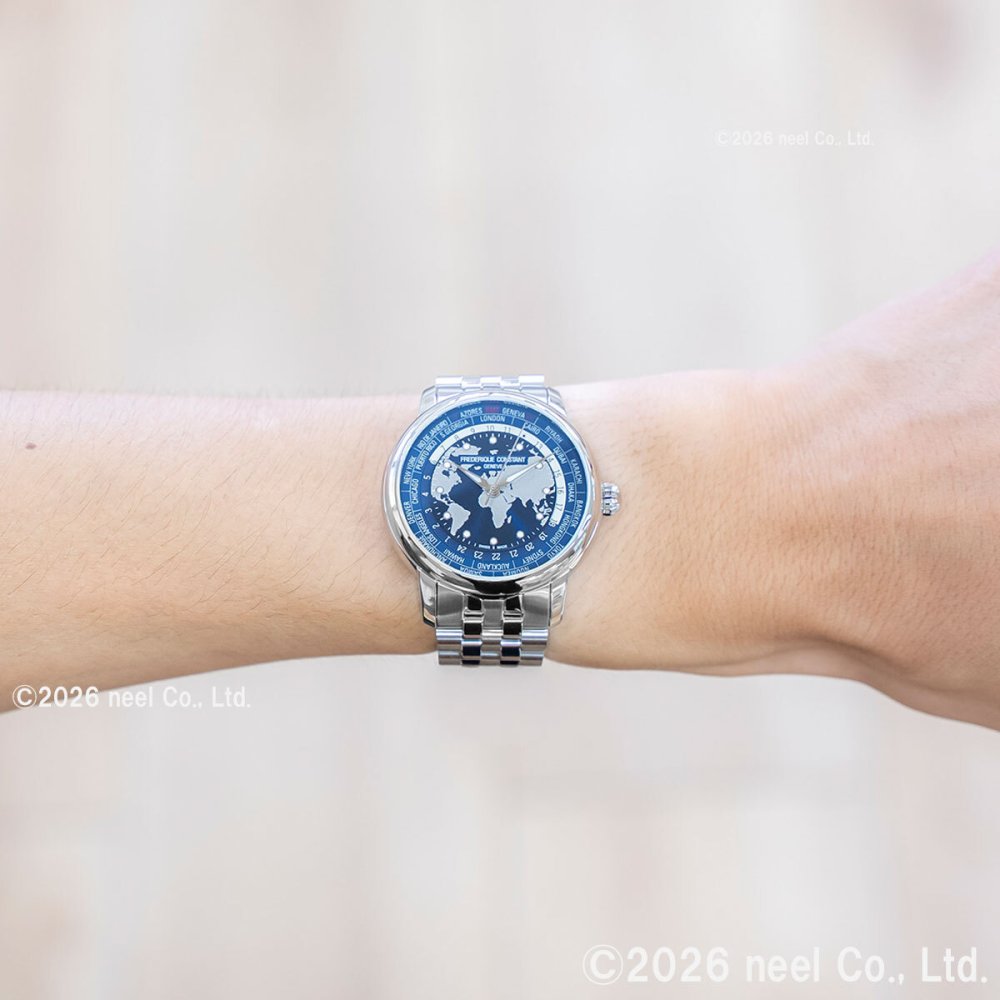 フレデリック・コンスタント FREDERIQUE CONSTANT クラシック ワールドタイマー マニュファクチュール FC-719NN3H6B 腕時計 自動巻き メンズ