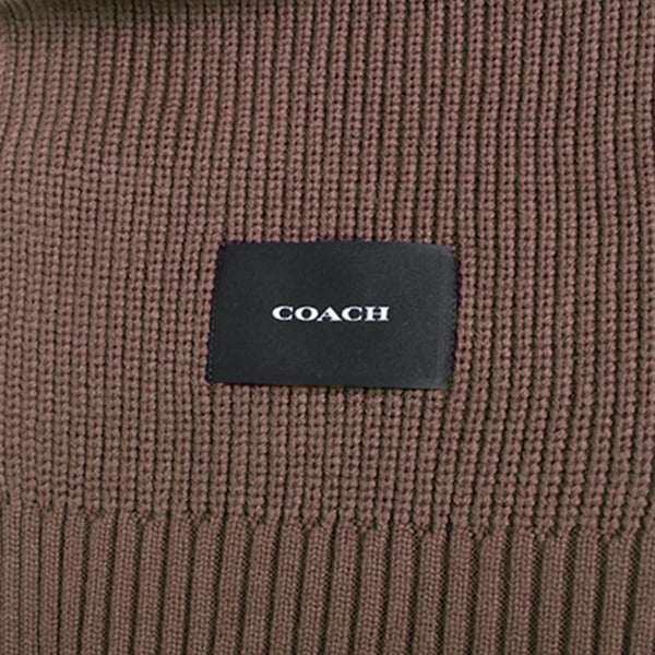 コーチ COACH WOVEN PATCH KNIT SCARF マフラー co100427-252 DARK CAMEL