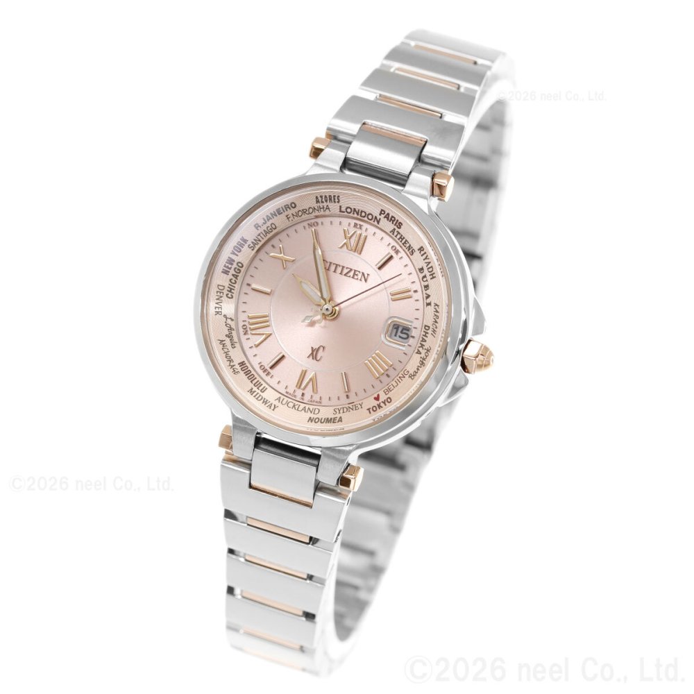 シチズン クロスシー CITIZEN XC エコドライブ 電波時計 レディース 腕時計 Eco-Drive HAPPY FLIGHTシリーズ EC1014-65W