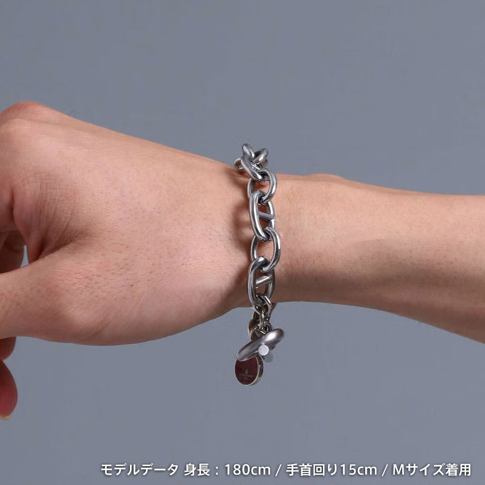 ライオンハート ヴァリアスチェーン ブレスレット アンカー サージカルステンレス M L 金属アレルギー対応 メンズ ブランド