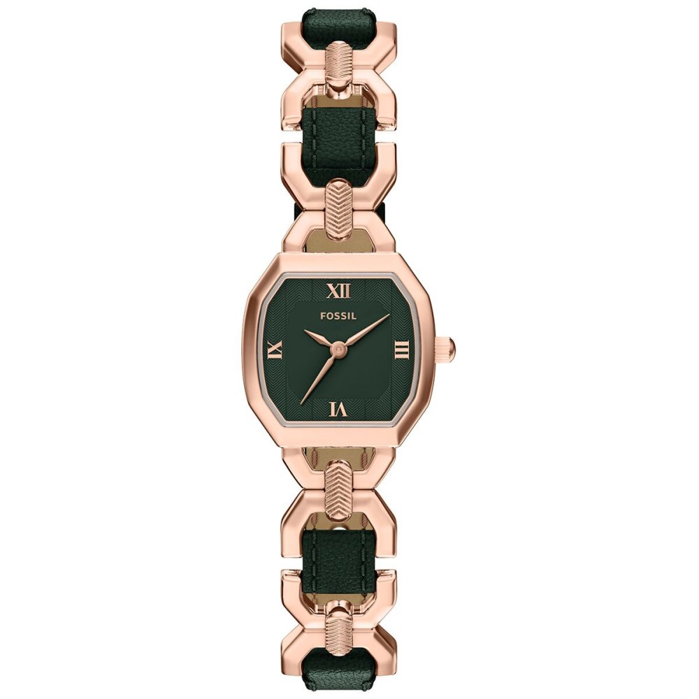 フォッシル FOSSIL 腕時計 レディース HARLOW アナログ グリーンレザー＆ローズゴールドトーン ステンレススチールウォッチ ES5498【2026 新作】