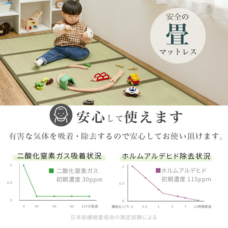 ベッド 寝具 組立簡単 畳シングル +畳マットレス 畳 2種類 い草 畳み 畳マットレス 爽やかな天然い草 湿気 すのこ 床下 大容量 収納スペース 衣装ケース 収納 耐荷重200kg 頑丈 通
