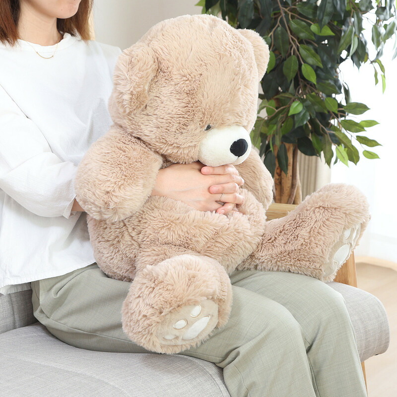 ぬいぐるみ くま 50cm ベージュ・ブラウン 2色展開 おもちゃ キッズ ギフト おしゃれ シンプル 新生活 家具 インテリア 不二貿易
