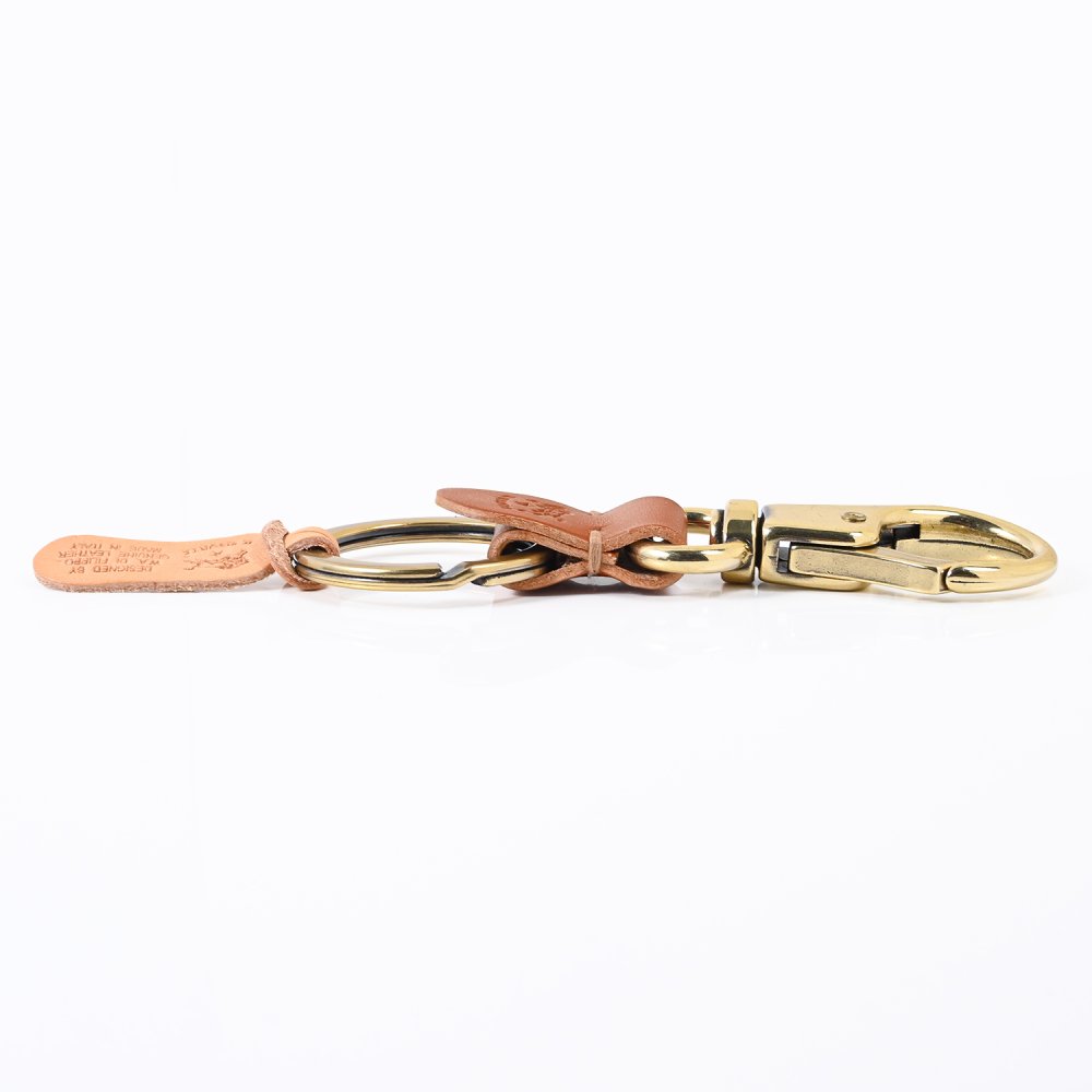 【名入れ無料】 イルビゾンテ IL BISONTE キーリング キーホルダー C0551 P 145 CARAMEL キャラメル ヤキヌメ SKH016PG0020CA101 レザー 本革 バレンタイン 送別会 誕生日 結婚祝い 結婚式 名入れ 息子 娘 キーホルダー 高級 父の日 母の日 ホワイトデー