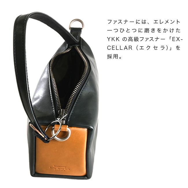 Butler Verner Sails バトラーバーナーセイルズ デッドストックレザーアシンメトリーポーチ[ポーチ 小物入れ メンズ レディース レザーポーチ おしゃれ 本革 プレゼント 革ポーチ かわいい ギフト 牛革 マルチポーチ] 1-2W
