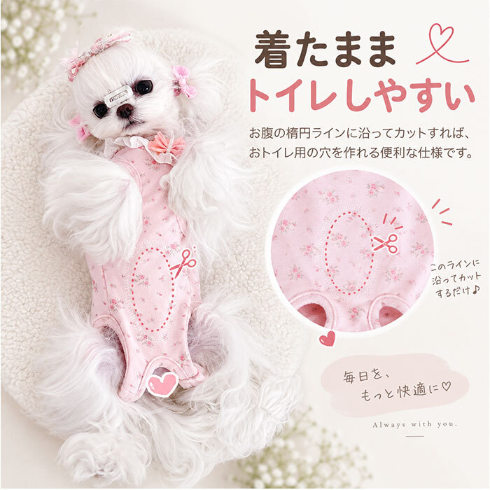 犬 術後服 小型犬 通販 犬服 犬の服 ドッグウェア 傷舐め防止 いぬ つなぎ ロンパース カバーオール パジャマ レース かわいい 可愛い 部屋着 ルームウェア ペット服 洋服 4本足 着せやすい 犬用品 犬用 ペット用 ペットグッズ ペット用品