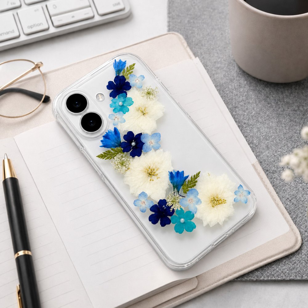 【ほぼ全機種対応スマホケース❁】押し花スマホケース NO.519 3color（着日指定不可） 押し花＆レジン iPhone/Xperia/AQUOS/Galaxy他