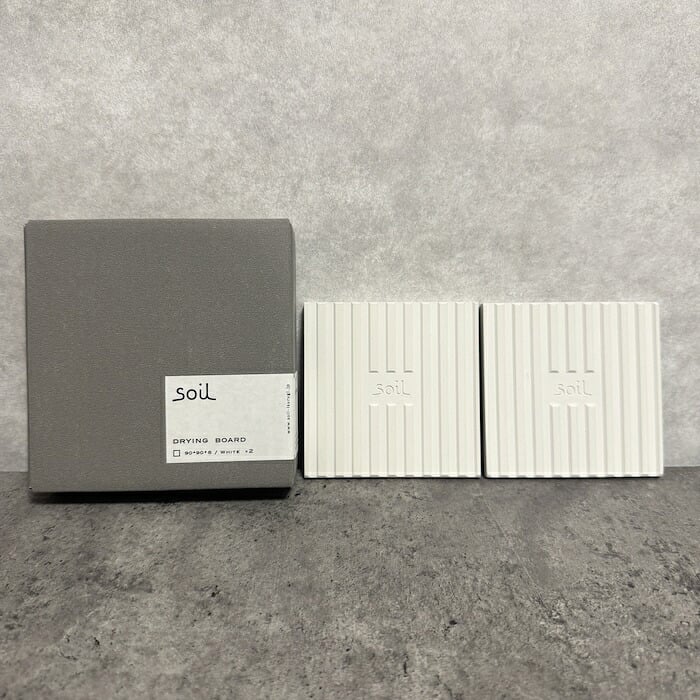 soil DRYING BOARD 2枚入り ワイングラス コップ 水切り 珪藻土 自然素材 高い吸水性 キッチン用品 おしゃれ 日本製