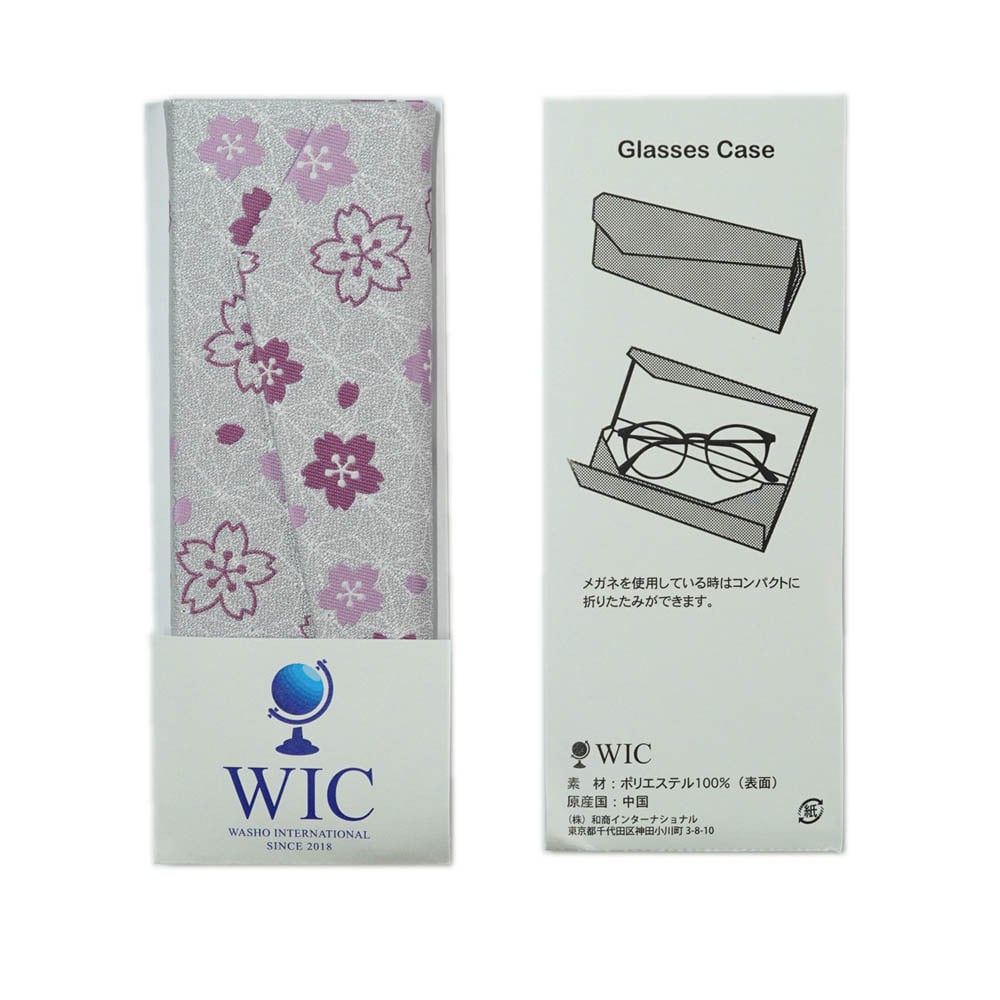 WIC DESIGN／ メガネケース（桜柄)  折り畳み式 眼鏡ケース スリム クリスマス バレンタインプレゼント ギフト　ブランド  キャラクター WICD50303G