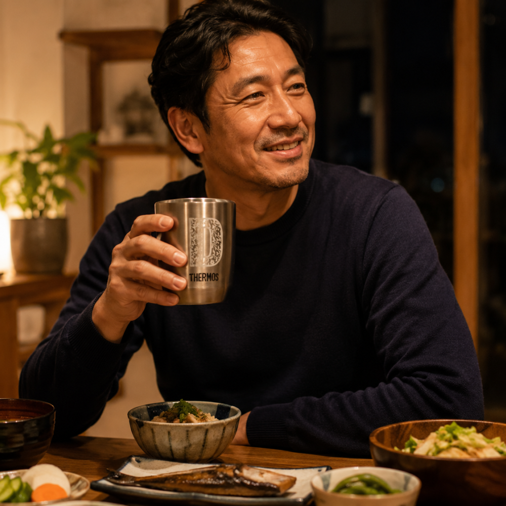 敬老の日 【名入れ】退職祝　男性　名入れ　プレゼント　トング付　ステンレスアイスペール　サーモス　thermos　真空断熱カップ　360ml　お一人様家飲みセット   
