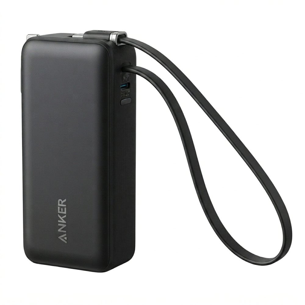 Anker Power Bank A1637 10000mAh Fusion モバイルバッテリー 最大30W USB-Cケーブル内蔵 コンセントプラグ搭載 ギフト 彼氏 誕生日 ガジェット プレゼント 