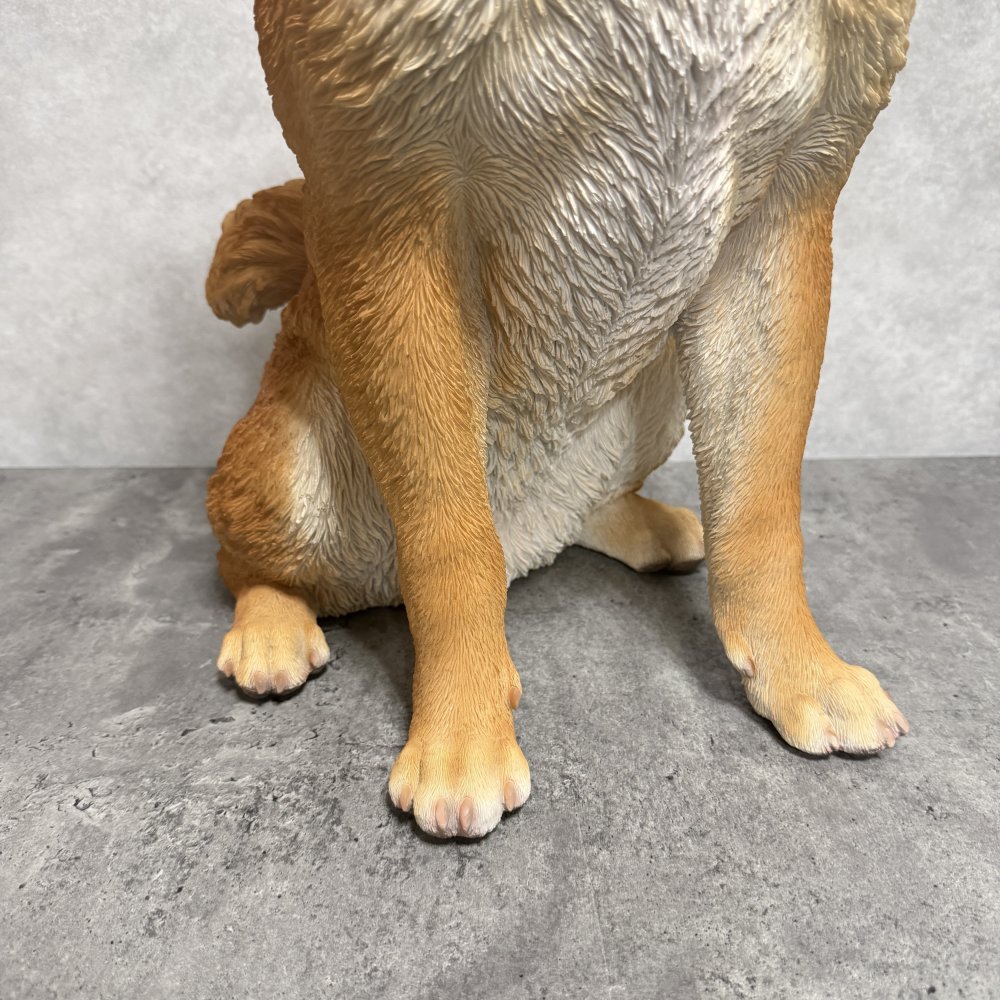 置物 お座りにっこり柴犬 大 グッズ 高さ52.5cm woobia ウービア 大きい 大型 おしゃれ ガーデン インテリア オブジェ 可愛い プレゼント 北欧 玄関 雑貨 動物 モダン 庭 ギフト 屋外 家 リアル 玄関先 ガーデンオーナメント ガーデニング 犬 いぬ 柴