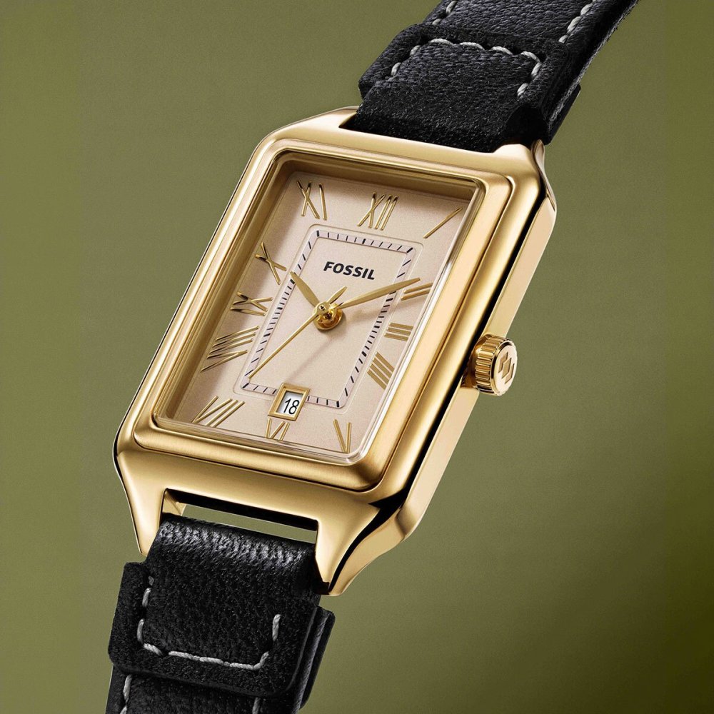 フォッシル FOSSIL 腕時計 レディース RAQUEL デイト アナログ ブラック レザーウォッチ ES5505【2026 新作】