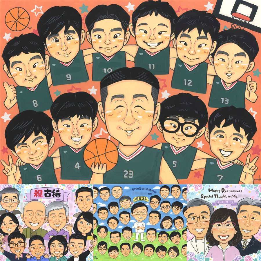 卒部のギフトに、意外に喜ばれる手描き似顔絵のプレゼント。修正無料・下書き確認付き。安心してご注文いただけます。 似顔絵 卒部記念 ギフト 名入れ 手描き プレゼント 贈り物 卒部 部活 引退 記念 スポ少 スポーツ少年団 卒団 大人数 監督 保護者 仲間 コーチ 修正無料 名入れ 下書き確認 似てる 喜ばれる そっくり 一生もの 引退 卒団 卒部記念 一生もの 記念日 卒寿祝い 長寿祝い