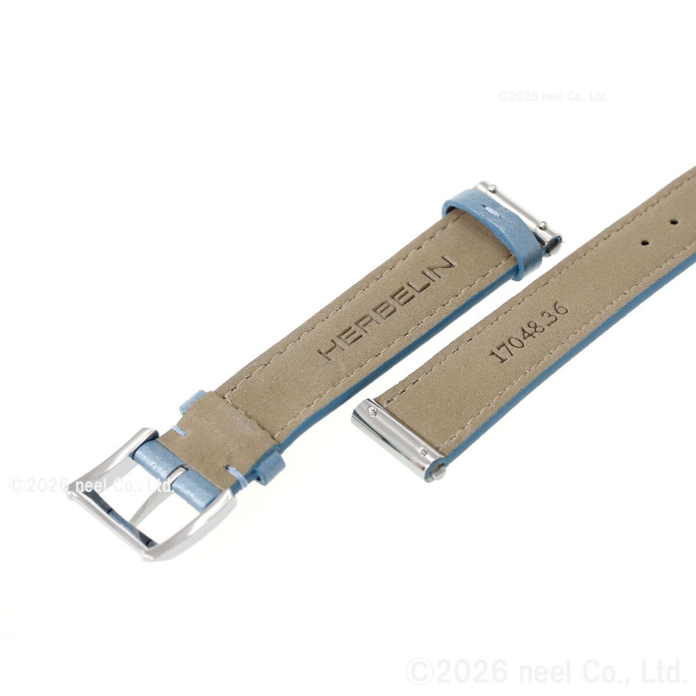 エルブラン HERBELIN アンタレス ANTARES 専用 替えバンド ベルト レディース BRAC17048A36 シングル ストラップ シルバー BLEU CIEL スカイブルー