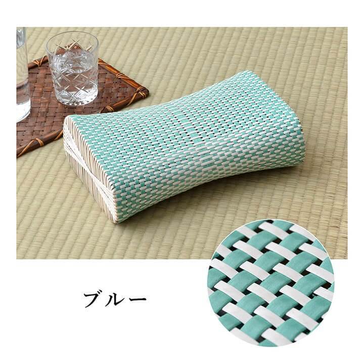 枕 まくら PPまくら PP枕 籐枕風 ピロー 通気性 蒸れない ポリプロピレン 軽い 丈夫 手編み 約30×20cm 通気性の良いポリプロピレン枕 枕寝具 寝具用品 寝室用 寝室用品 インテリア ひんやり ベージュ ブルー レッド