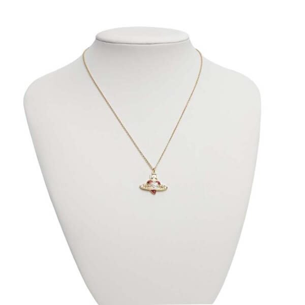 ヴィヴィアンウエストウッド ネックレス Vivienne Westwood DIAMANTE HEART 630203BM-02RA16 ライトゴールド ローズ