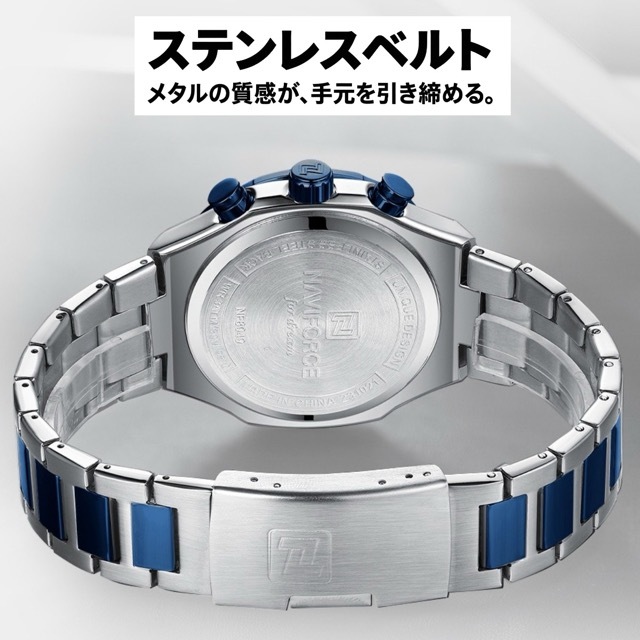 腕時計 メンズ 40代 50代 クロノグラフ オマージュウォッチ クォーツ 日付 42mm 高見え NAVIFORCE NF8049