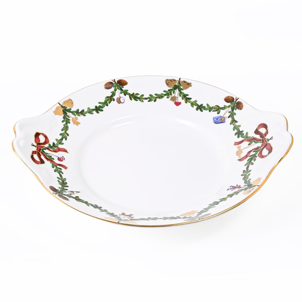 ロイヤルコペンハーゲン スターフルーテッド クリスマス ケーキディッシュ ディーププレート 深皿 28cm×25cm 日本未発売 2503422(1018148) 【スペシャルラッピング660円(別売り)】 北欧食器 洋食器 送別会 誕生日 お中元 還暦祝い 結婚祝い 結婚式 高級 父の日 母の日 即日発送 成人祝い ホワイトデー