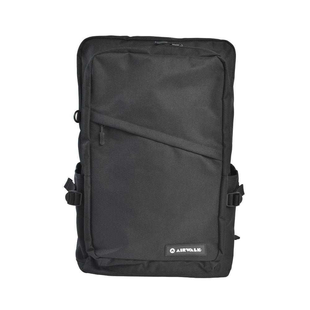 リュック Airwalk エアウォーク バックパック メンズ レディース 52L 大容量 リュックサック 大きい ボックス型 スクエア型 A4 A3 PC 収納 ポケット 部活 出張 旅行 通勤 通学 修学旅行 林間学校 3泊 4泊 アウトドア スポーツ ブランド シンプル 高校生 無地 黒 ブラック
