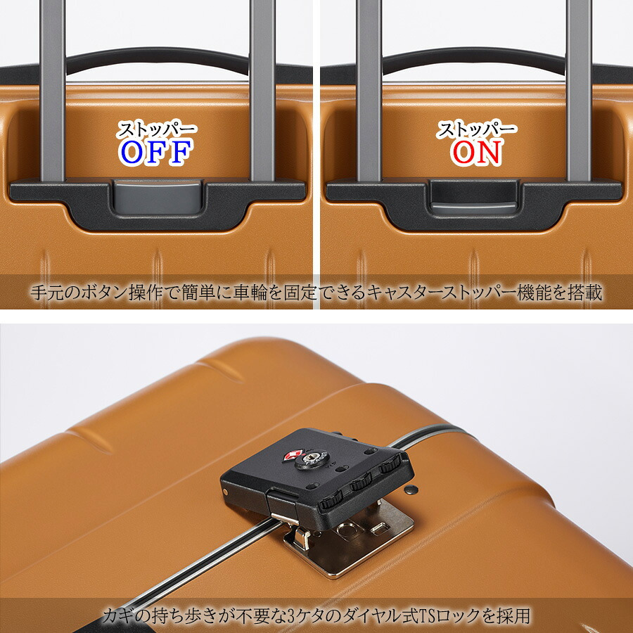 【PROTECA】00144 チェッカーフレーム スーツケース 98L 日本製 プロテカ ガンメタリック 使いやすい 旅行 出張 ユニセックス 7-9泊