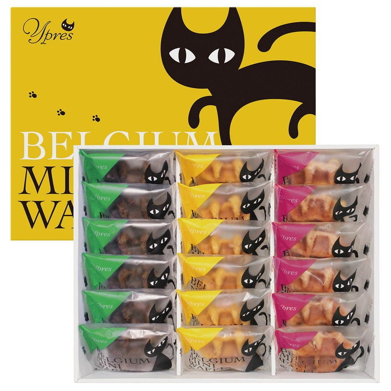イーペルの猫祭り ベルギーミニワッフル (YJ-YW) [お中元][お歳暮] ※送料無料(北海道・沖縄・離島への配送不可)