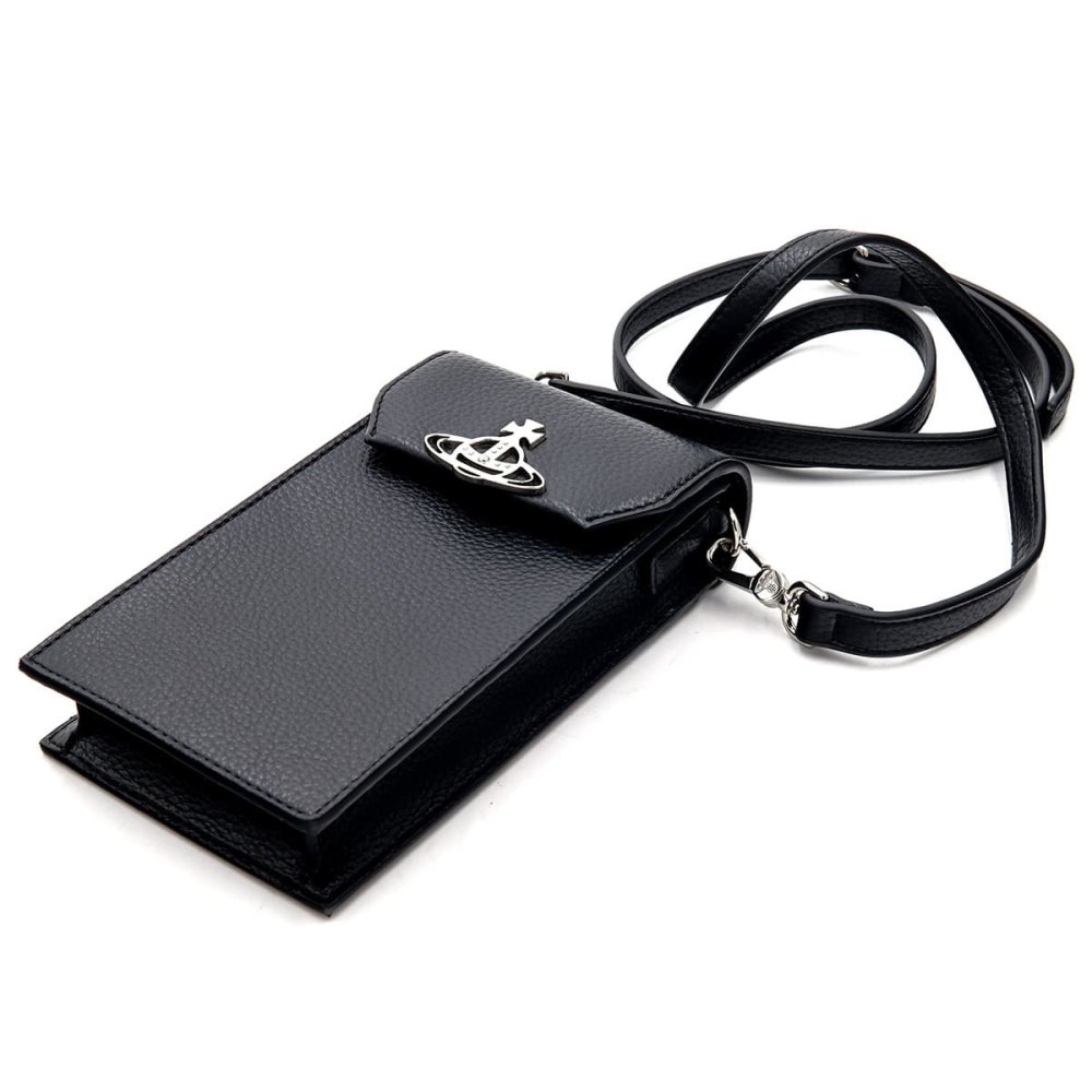 選べる2種 ヴィヴィアンウエストウッド Vivienne Westwood スマホショルダー メンズ レディース ショルダーバッグ スマホポーチ 斜めがけ 黒 オーブ ヴィーガンレザー RE-VEGAN PHONE BAG 53030019U S000D
