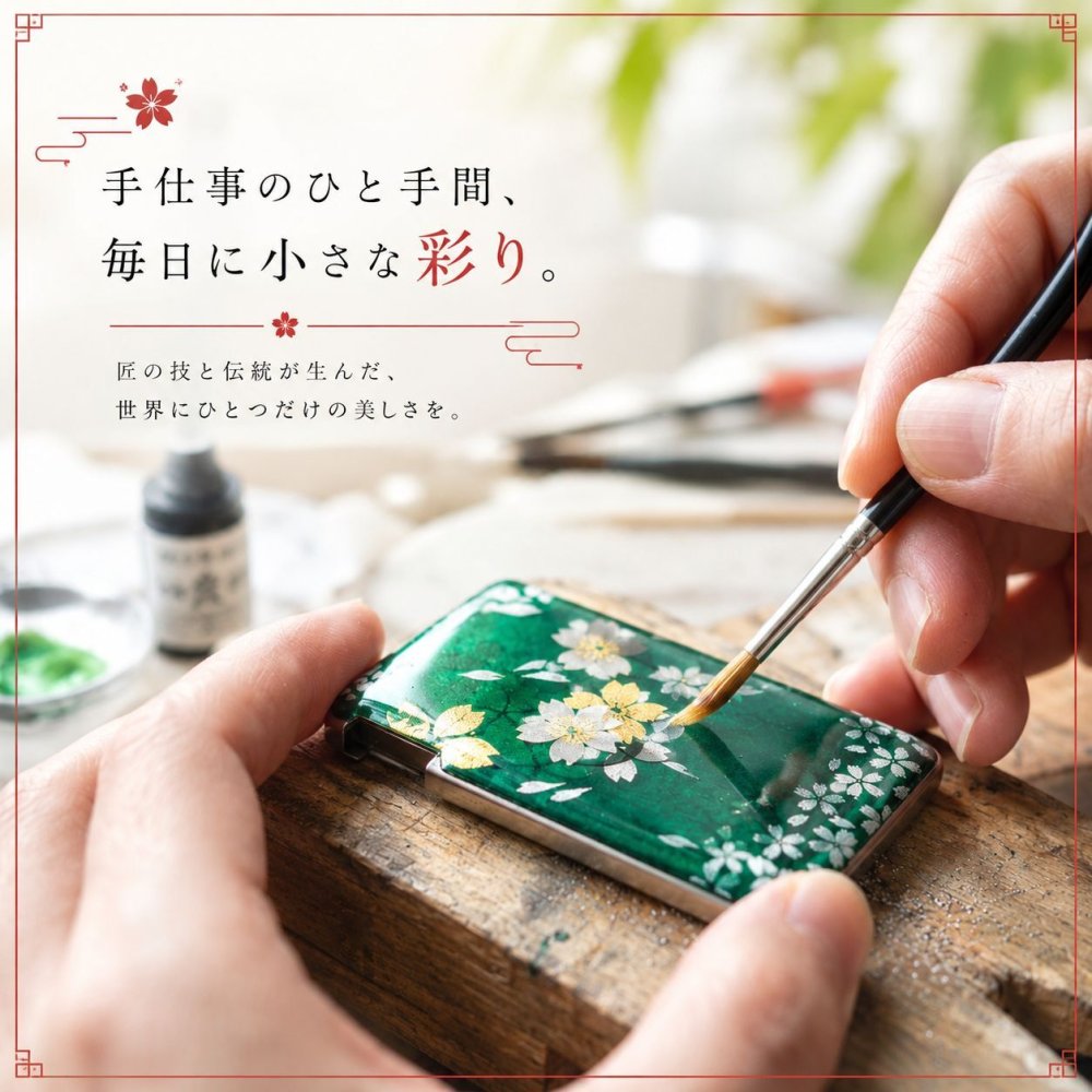 匠の技！和柄ペアMINTIAケース「個」ミンティア フリスク 名入れ 職人 手作り ハンドメイド 送料無料 伝統工芸 桜 和モダン 和風 和雑貨 ギフト プレゼント