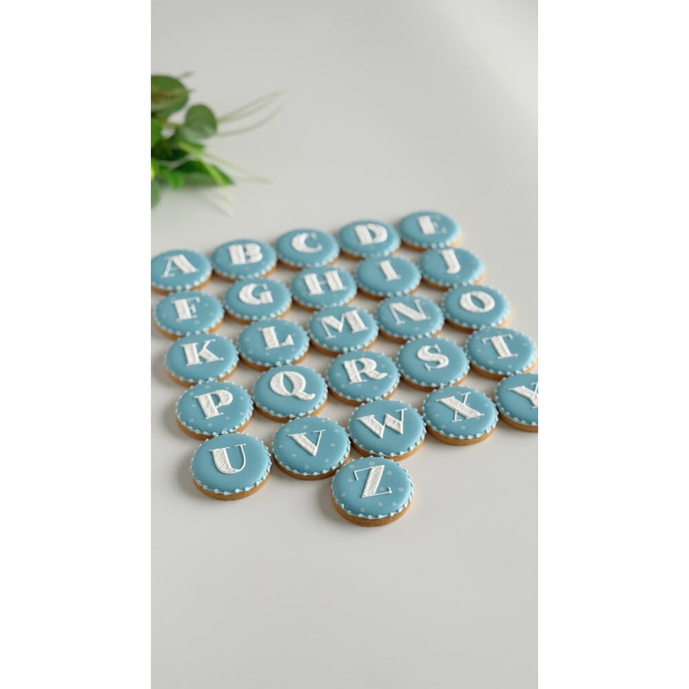 イニシャルクッキー（丸形） お誕生日 記念日 結婚祝い 出産祝い 退職・送別 卒業・入学祝い 発表会 推し活 お礼・Thank youギフト ウェディング 周年祝い 開店・開業祝い