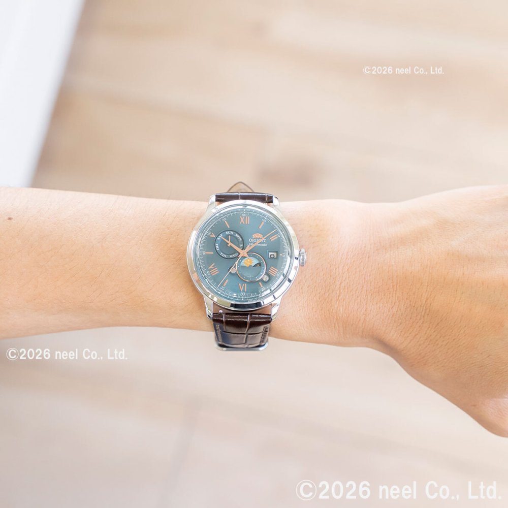 オリエント ORIENT クラシック Classic バンビーノ サンアンドムーン SUN ＆ MOON 自動巻 機械式 腕時計 メンズ RN-AK0805E Orient Bambino【2026 新作】