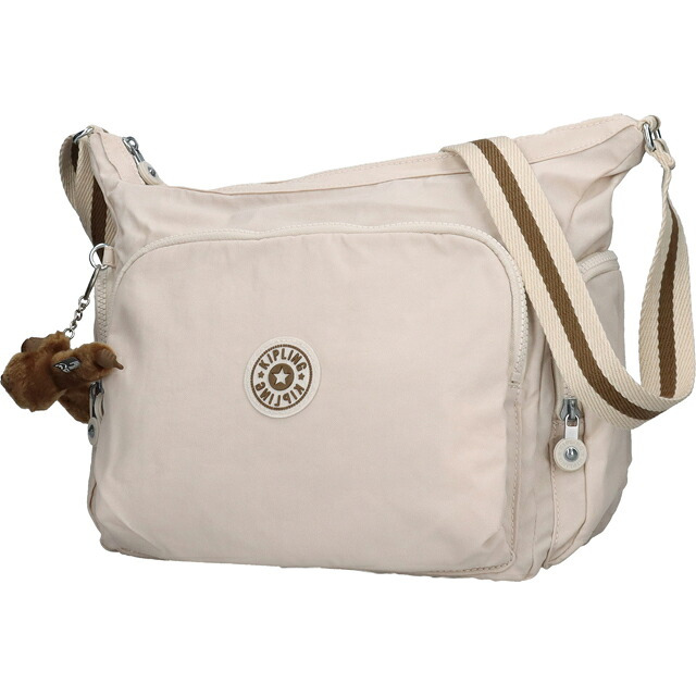 キプリング ショルダーバッグ レディース ブランド Kipling ガブ ロゴ ワンポイント 無地 KI5740-9LO Soft Sand