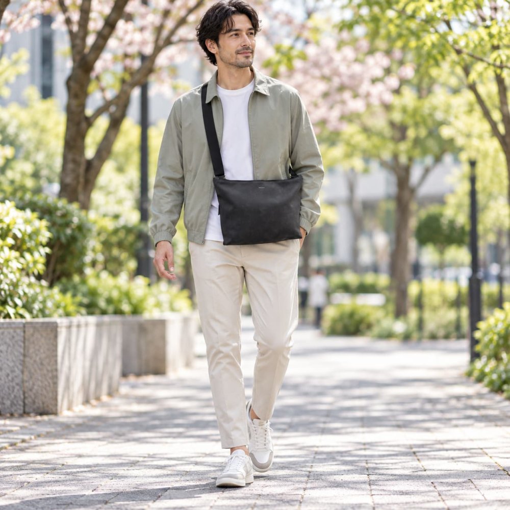 MOUSTASCHE ムスタッシュ ショルダーバッグ 斜め掛け メンズ 普段使い 使いやすい