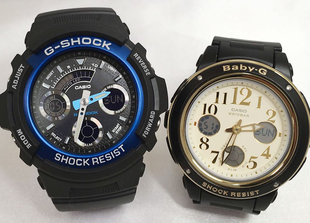 ペアウオッチ gショック恋人たちのGショックペアウォッチ G-SHOCK BABY-G ペア腕時計 カシオ 2本セット gショック ベビーg アナデジ AW-591-2AJF BGA-151EF-1BJF お揃い    新品 人気  婚約　夫婦 高級　クリスマス プレゼント おすすめ