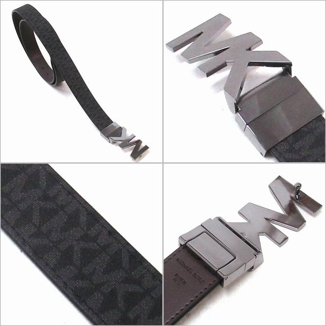 MICHAEL KORS マイケルコース アウトレット MK シグネチャー リバーシブル メンズ ベルト 36S1LBLY1B BLACK