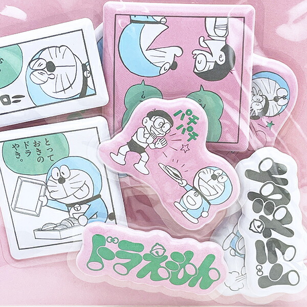 ドラえもん ぷっくりフレークシール (pink) 文具