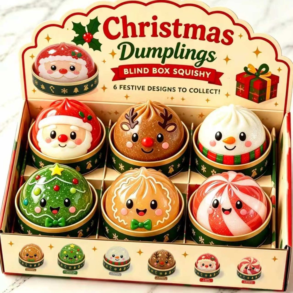 SNSでバズり中！クリスマス 肉まんスクイーズ ブラインドBOX 肉まん スクイーズ 低反発 もちもち 全6色 せいろ ケース付き スクイーズ玩具 ストレス解消 おもちゃ かわいい 癒しグッズ 握る やわらかい プレゼント ギフト