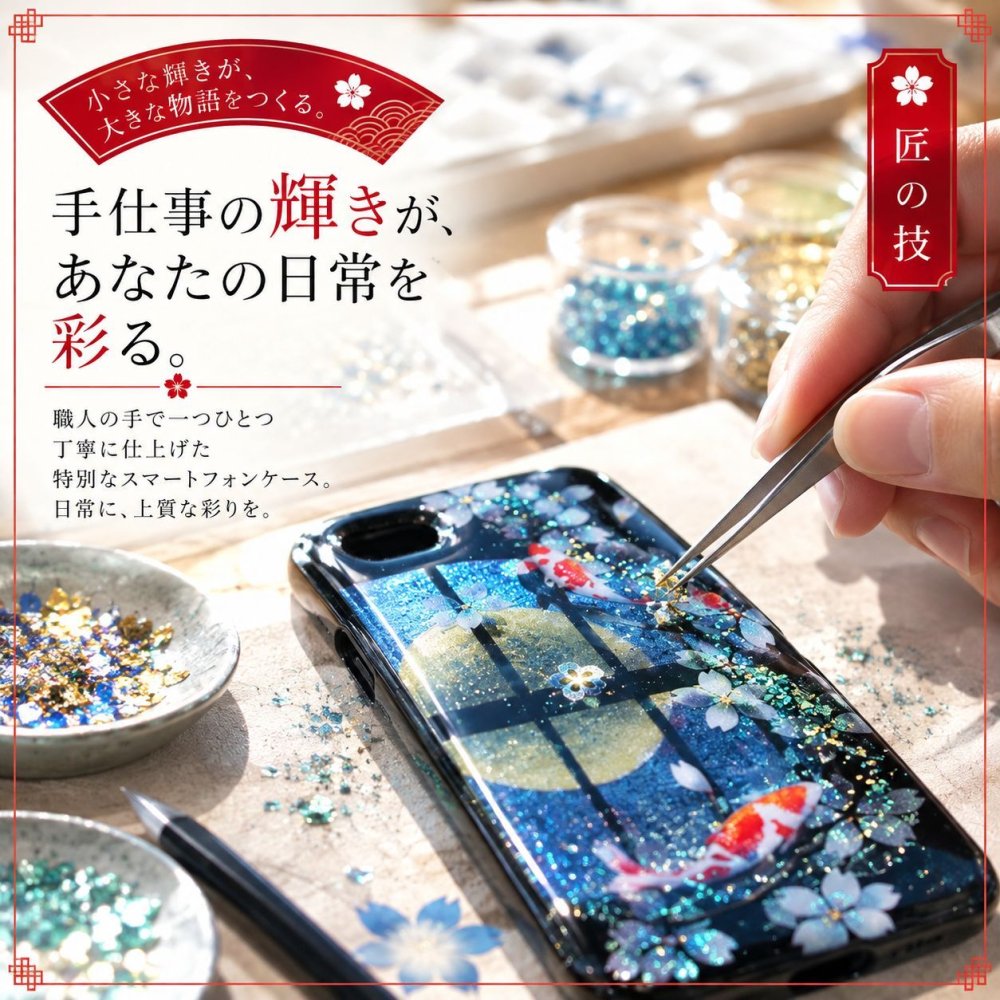 【全機種対応】スマホケース『奈』名入れ 送料無料 和柄 和風 桜 職人 伝統工芸 ハンドメイド ハードケース 手帳型 iPhone 17 Xperia AQUOS Android 各機種対応