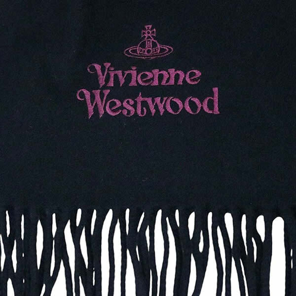 ヴィヴィアンウエストウッド VIVIENNE WESTWOOD マフラー W00Q7-N401-BLACK レディース メンズ BLACK ブラック